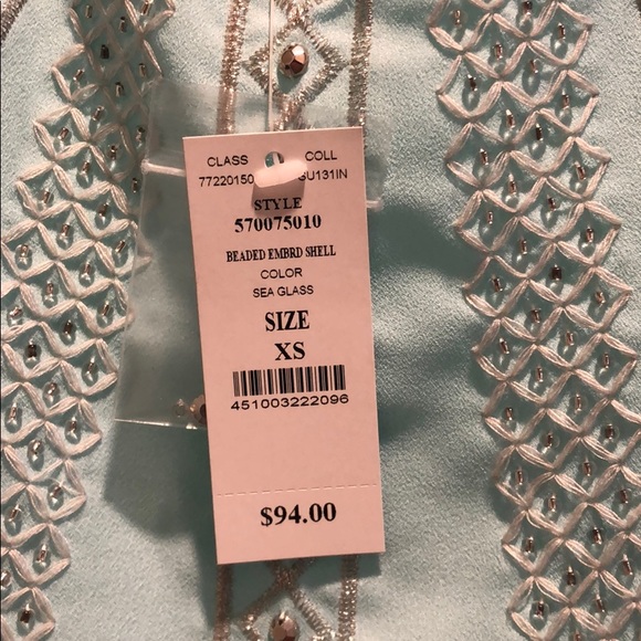 White House Black Market Embellished Blouse - Picture 2 of 5